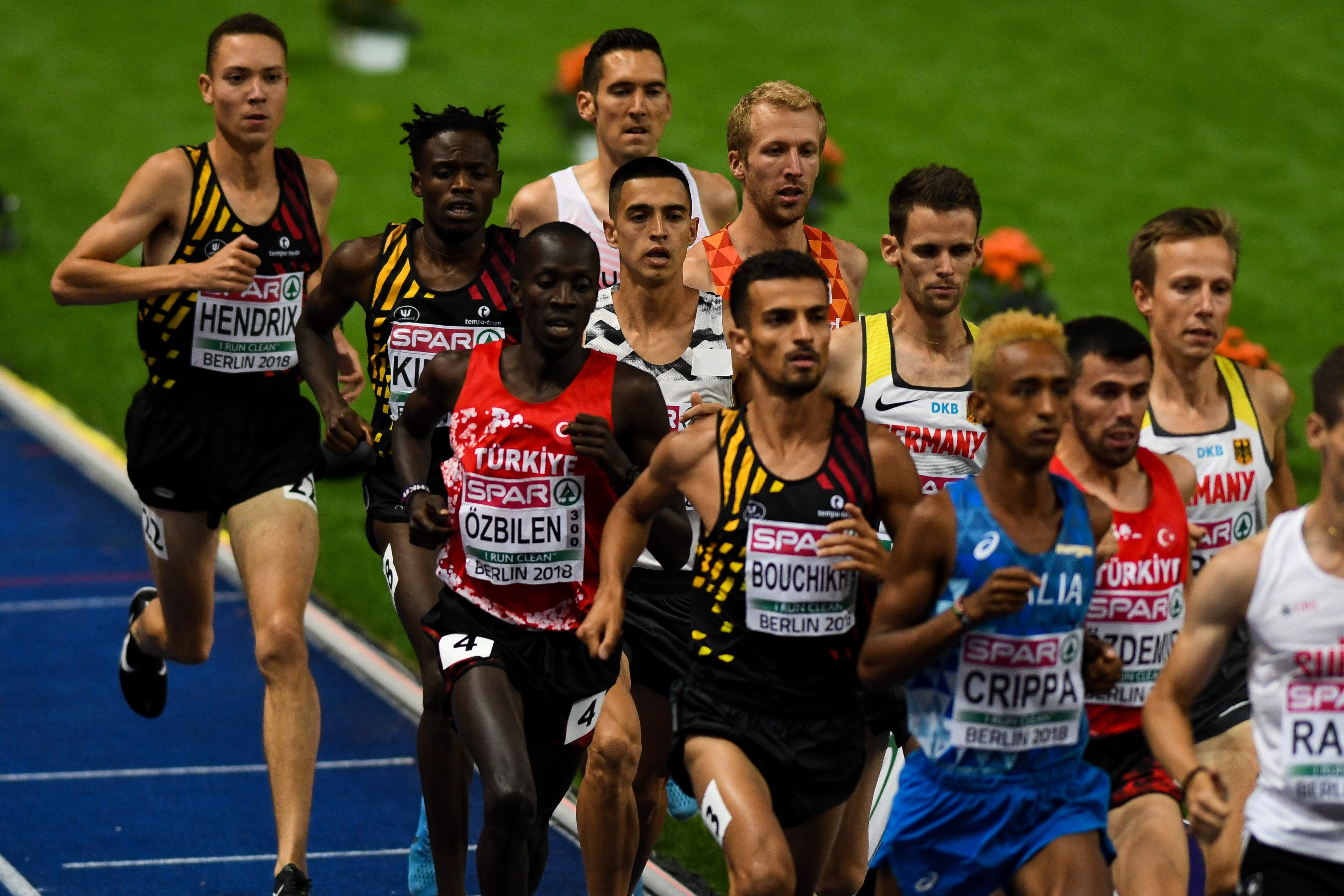 Soufiane Bouchikhi, Robin Hendrix, Isaac Kimeli 5000m Berlijn 2018