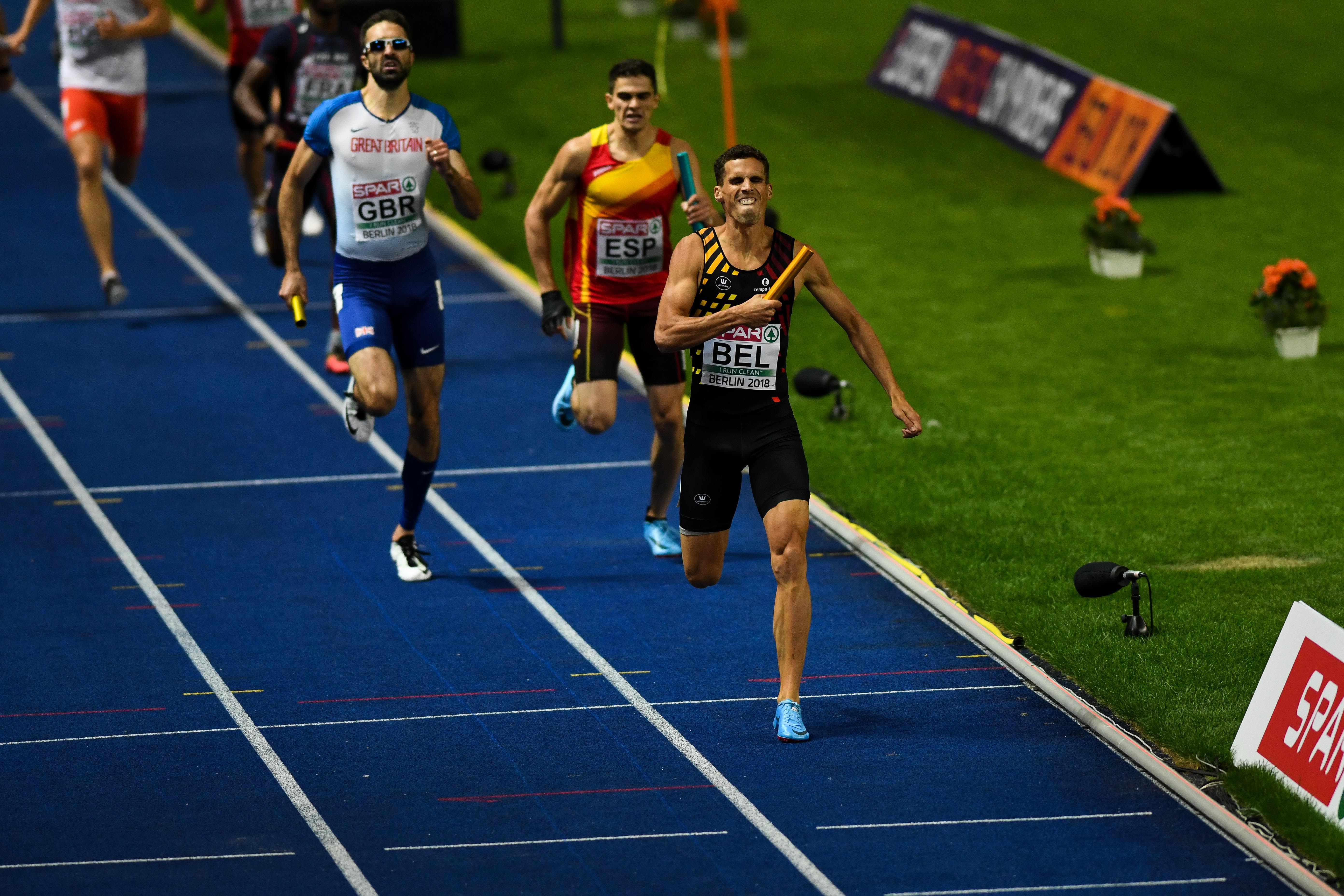 Kevin Borlée 4*400m Berlijn 2018