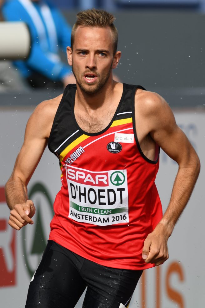 Jeroen D'hoedt in actie op het EK in Amsterdam - Foto: Jeroen De Meyer