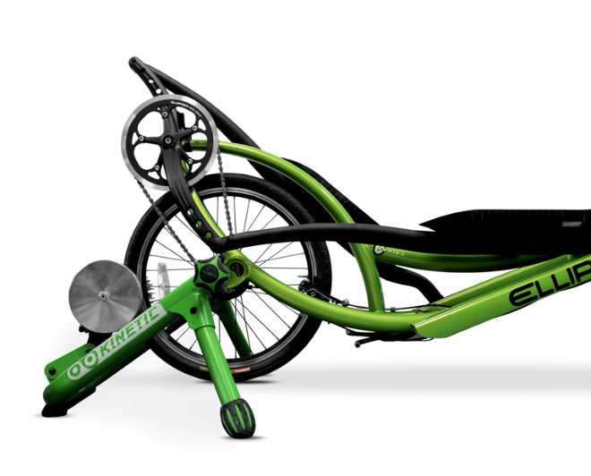 Met de indoortrainer kan je ook genieten van je ElliptiGO als het buiten te slecht weer is.