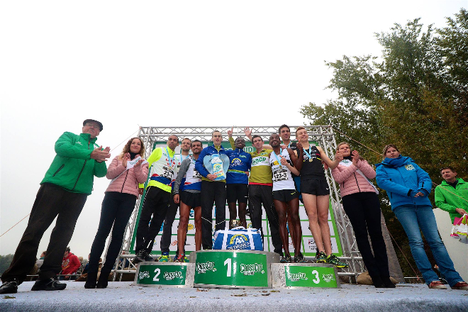 Het podium bij de mannen - Foto: Tomas Sisk