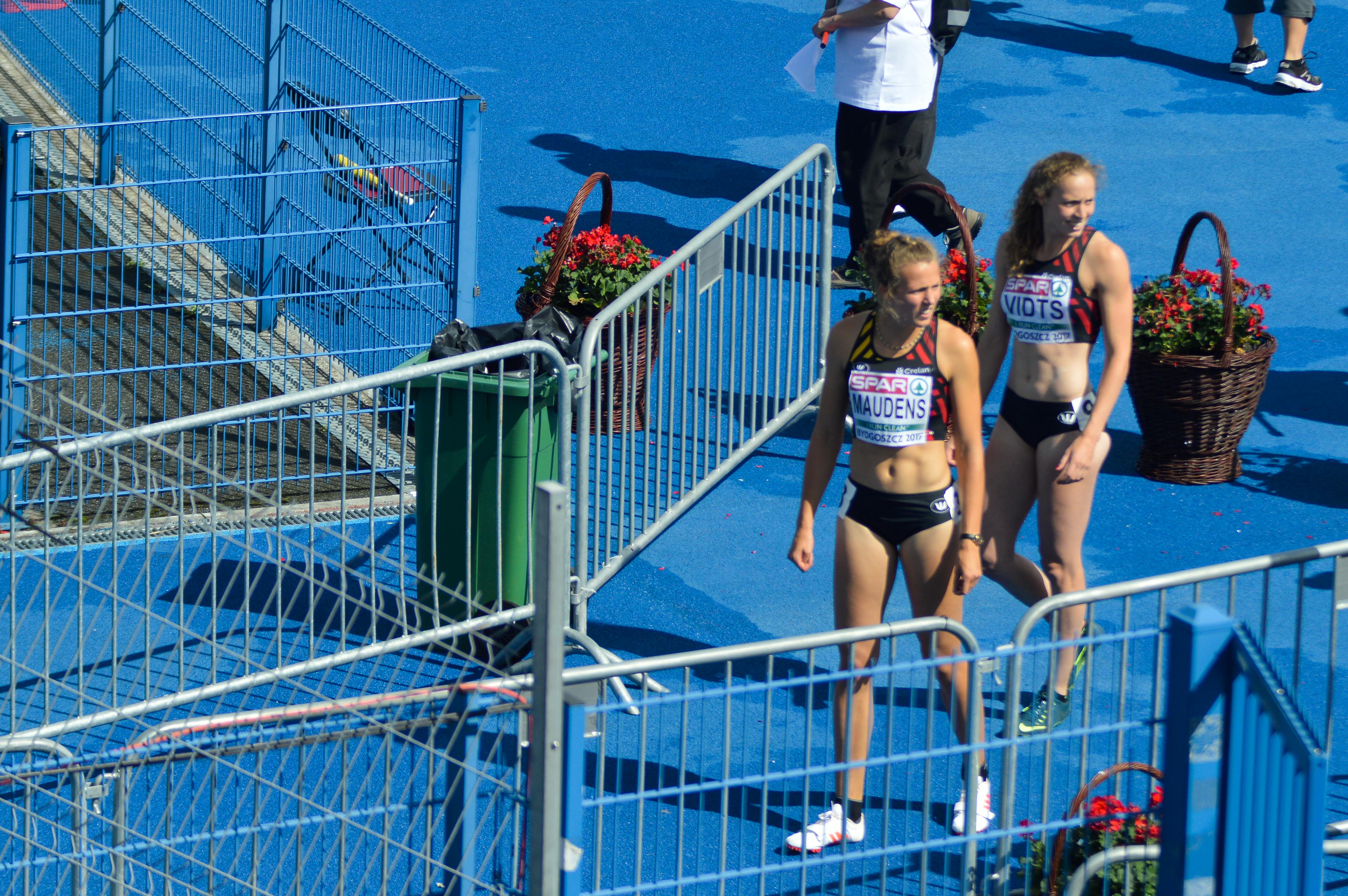 Hanne Maudens en Noor Vidts 100h Bydgoszcz 2017