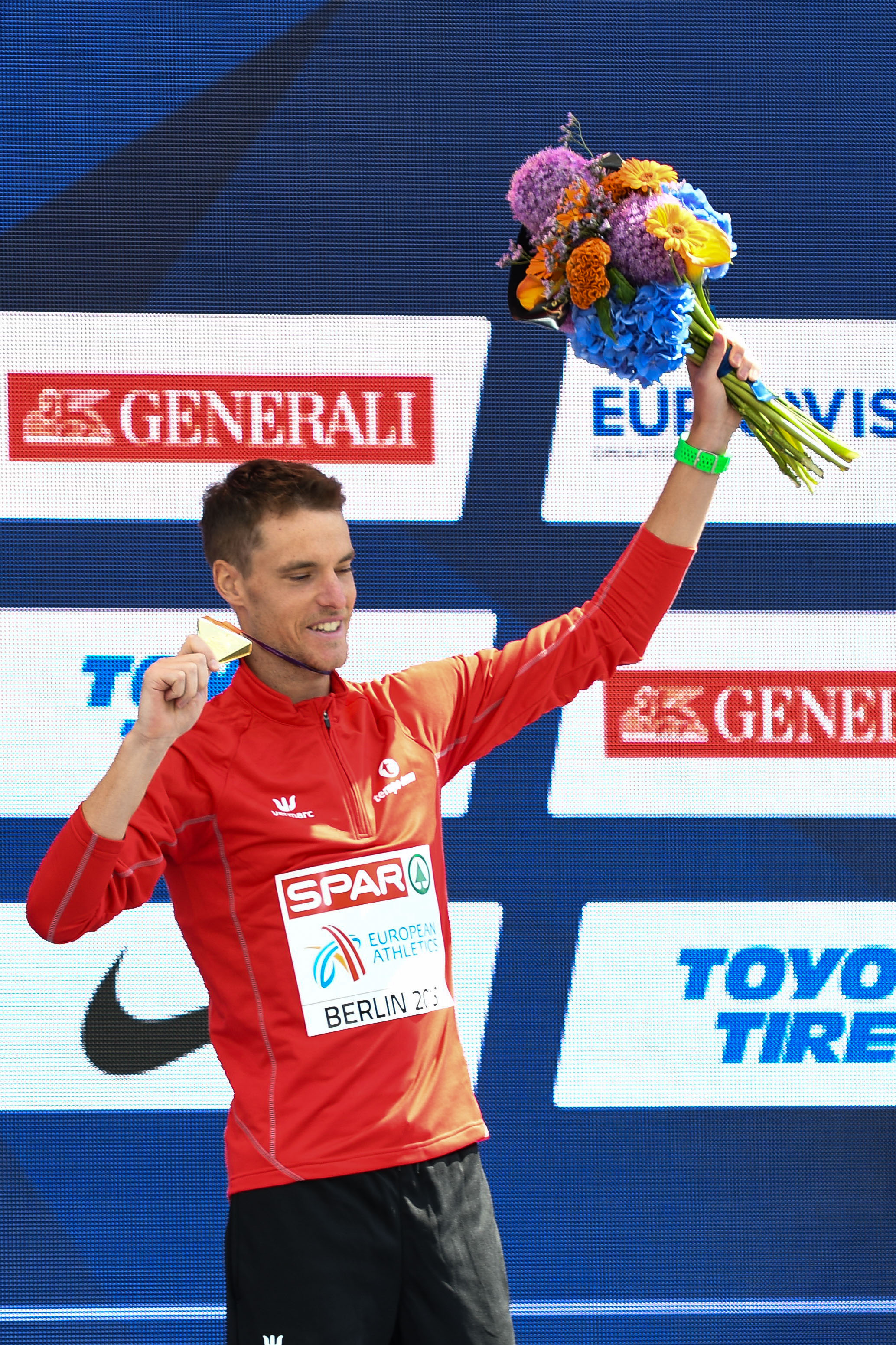 Koen Naert Podiumceremonie Marathon Berlijn 2018