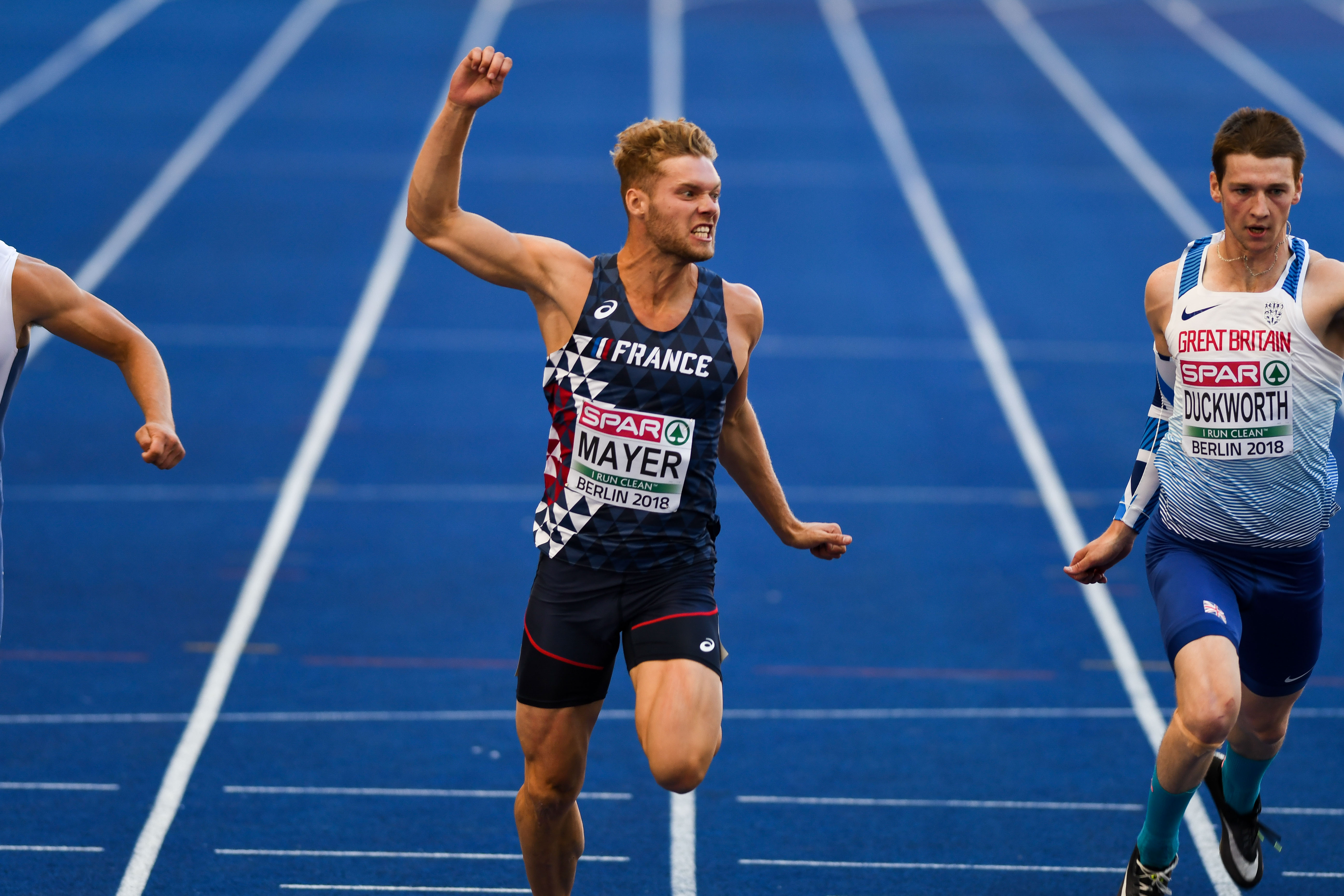 Kevin Mayer 100m Berlijn 2018