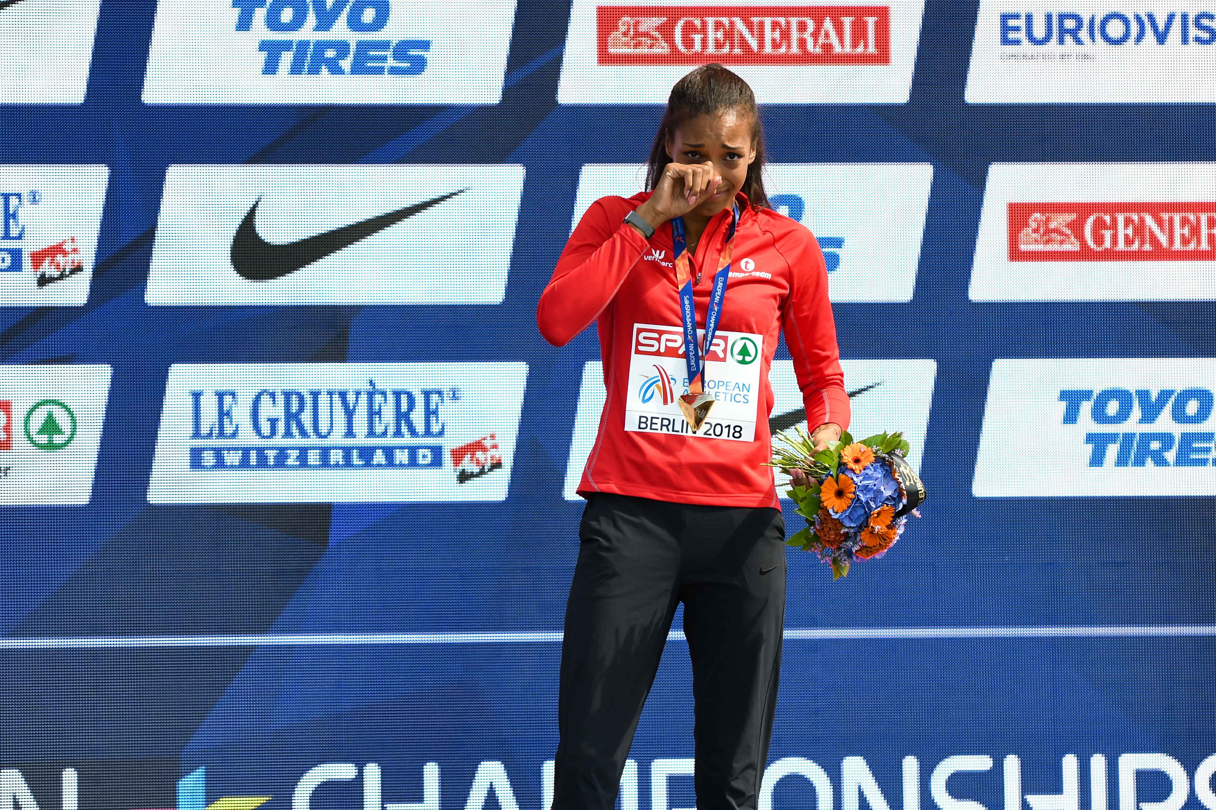 Nafi Thiam  Podiumceremonie Zevenkamp Berlijn 2018