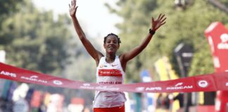 Ethiopië aan de macht in Delhi: Yehualaw benadert WR halve marathon