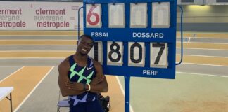 Hugues Zango verpulvert WR hinkstapspringen in zaal