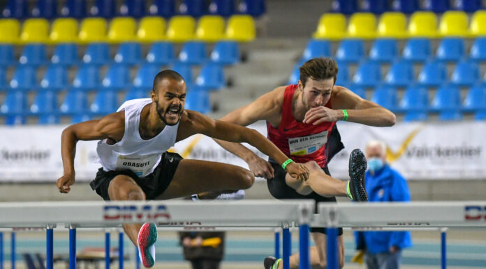 Michael Obasuyi moet passen voor EK indoor door spierscheur