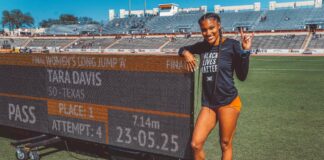 Tara Davis zweeft meteen voorbij zeven meter in openlucht, Australiërs sterk op eigen bodem