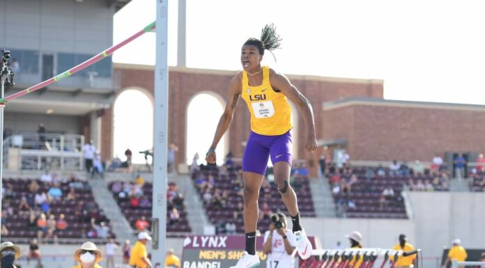 Springkoning Harrison zweeft over 2m36 op SEC Champs, Gittens snoept officieus record van Thiam af