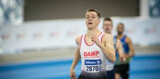 Julien Watrin snelt tijdens BK indoor naar Belgisch record op 400m