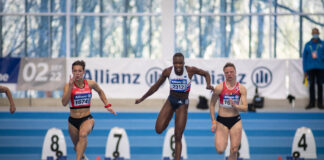 Anticlimax: Cynthia Bolingo blesseert zich tijdens 60m-finale op BK indoor