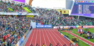 WK Eugene: Clean sweep voor Amerikanen op 100m, Schilder bezorgt Nederland tweede medaille