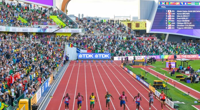 WK Eugene: Clean sweep voor Amerikanen op 100m, Schilder bezorgt Nederland tweede medaille