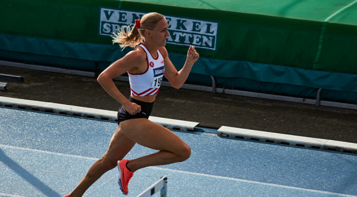 Hanne Claes benadert PR 400m horden op Flanders Cup Lier