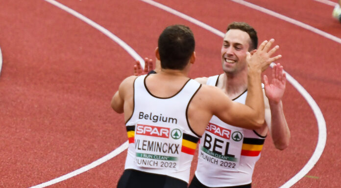 EK München: Belgian Falcons brengen stok knap als zesde binnen in 4x100m-finale