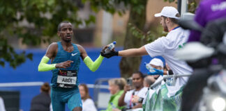 Bashir Abdi knap derde in London Marathon, Amos Kipruto maatje te groot