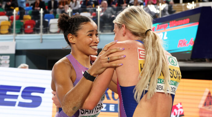 EK Istanboel: Jazmin Sawyers voor het eerst voorbij 7m, Femke Bol heeft tweede goud beet