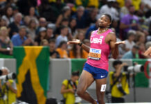 Wind stuwt Noah Lyles naar een tijd onder de 10″ op Bermuda, Emmanuel Wanyonyi verbetert WR op de mijl op de weg