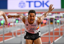 WK Glasgow: Michael Obasuyi wordt mooi zevende in 60m hordenfinale