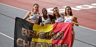 WK Glasgow: Belgian Cheetahs worden mooi vierde in 4x400m-finale met BR
