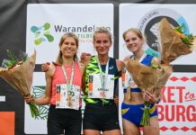 Niels Laros zegeviert tijdens Warandeloop, Roxane Cleppe en Lana Ryckaert op het podium