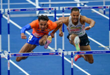 WK Nanjing: Michael Obasuyi stormt naar 60m hordenfinale