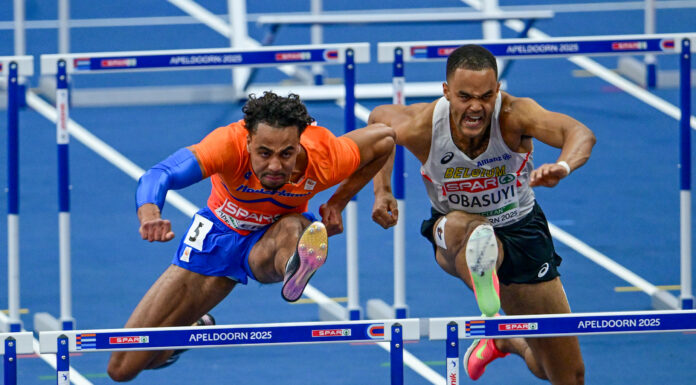 WK Nanjing: Michael Obasuyi stormt naar 60m hordenfinale