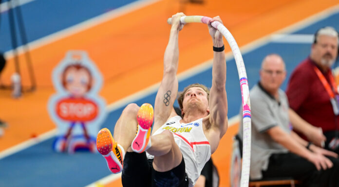 EK Apeldoorn: Ben Broeders valt net naast het podium in het polsstokspringen