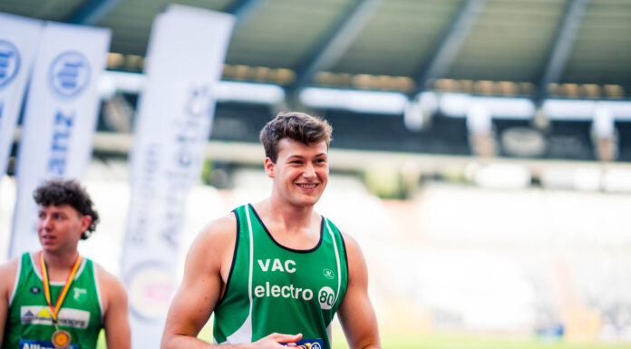 Devlin Neyens scherpt Belgisch U23-record aan en lonkt naar de magische grens van 70 meter