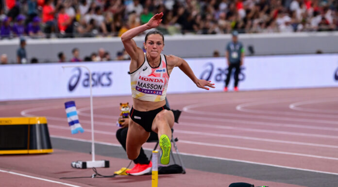 Ilona Masson zweeft naar tweede Europese jaarprestatie en komt tot op 3 centimeter van Bolshakova’s Belgisch record