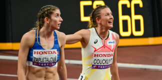 Paulien Couckuyt duikt voor het eerst onder magische 54-secondenbarrière op de 400mH