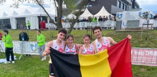 Belgen pakken goud op korte gemengde aflossing op WK veldlopen voor studenten; Fotyen Tesfay wordt tweede snelste vrouw ooit op de marathon