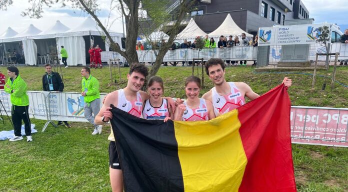 Belgen pakken goud op korte gemengde aflossing op WK veldlopen voor studenten; Fotyen Tesfay wordt tweede snelste vrouw ooit op de marathon