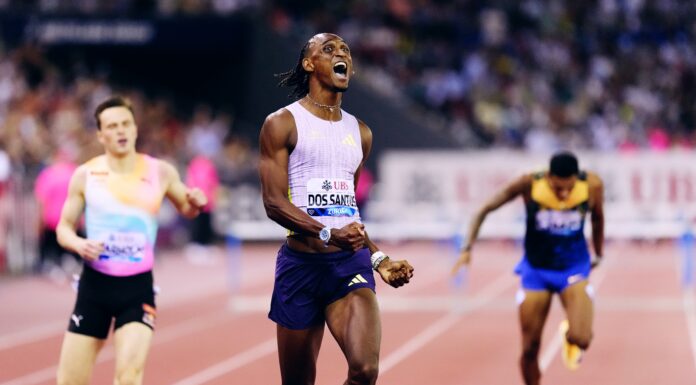 Alison dos Santos en Masai Russell slopen wereldrecords 400mH en 100mH tijdens sensationale Diamond League-avond in Zürich